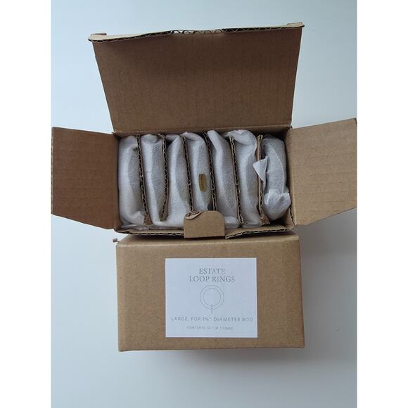 Restoration Hardware Estate Loop Drapery Rings Large Antique Nickel 14 Total - Picture 1 of 4
